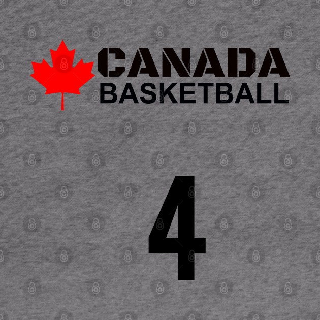 Canada Basketball Number 4 T-Shirt Design Gift Idea by werdanepo